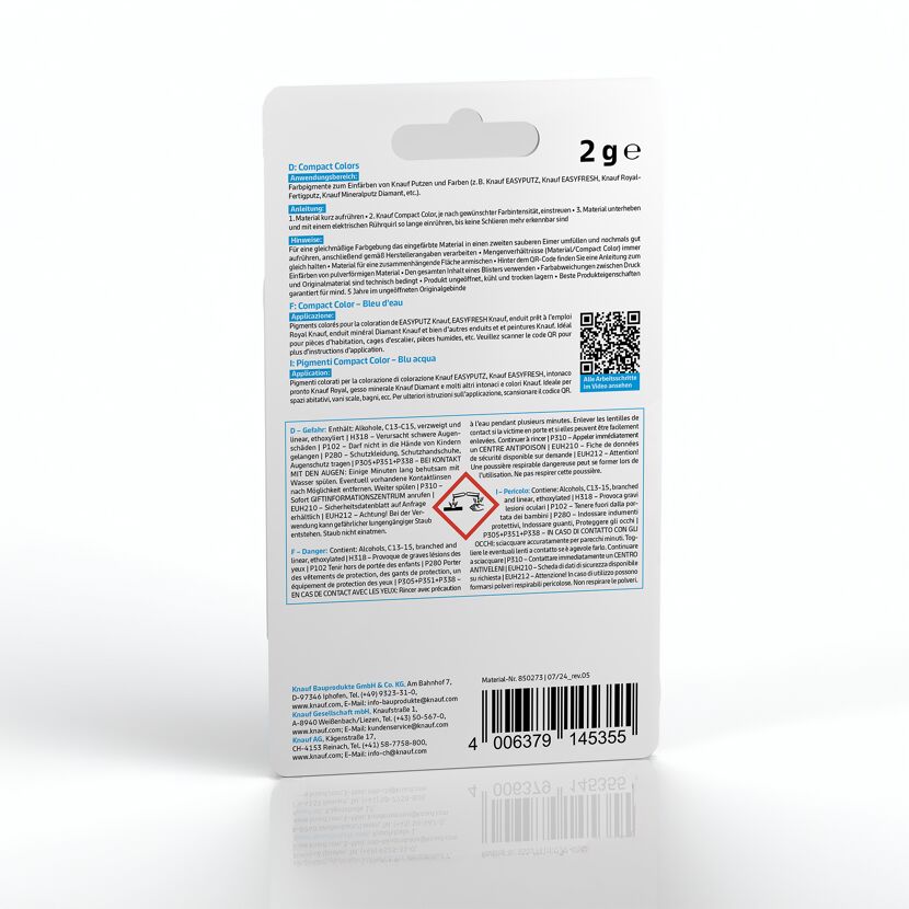 Farbpulver 'Compact Color' wasserblau 2 g