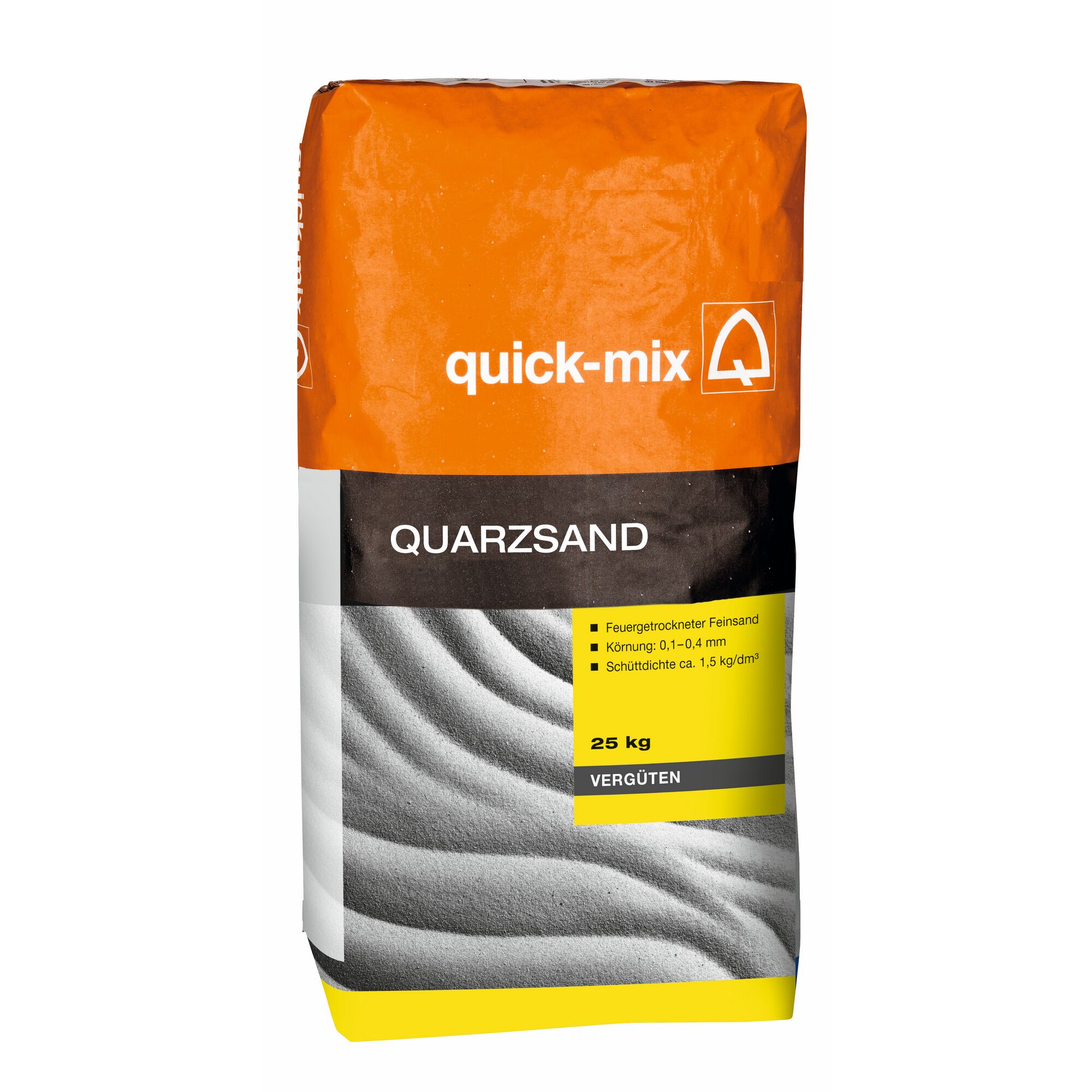 25 kg Sack Quarzsand von quick-mix zum Verfugen.