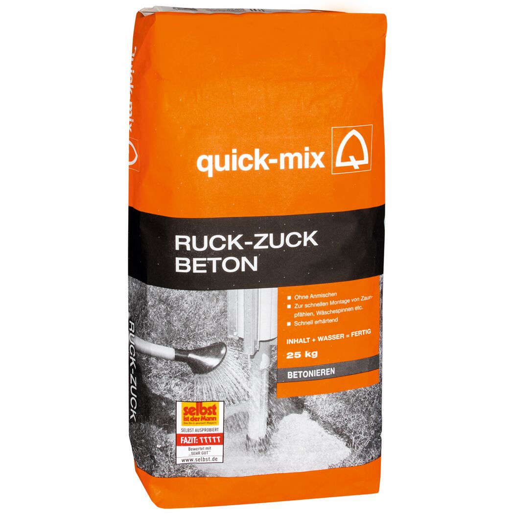 Sack mit Quick-Mix Ruck-Zuck Beton