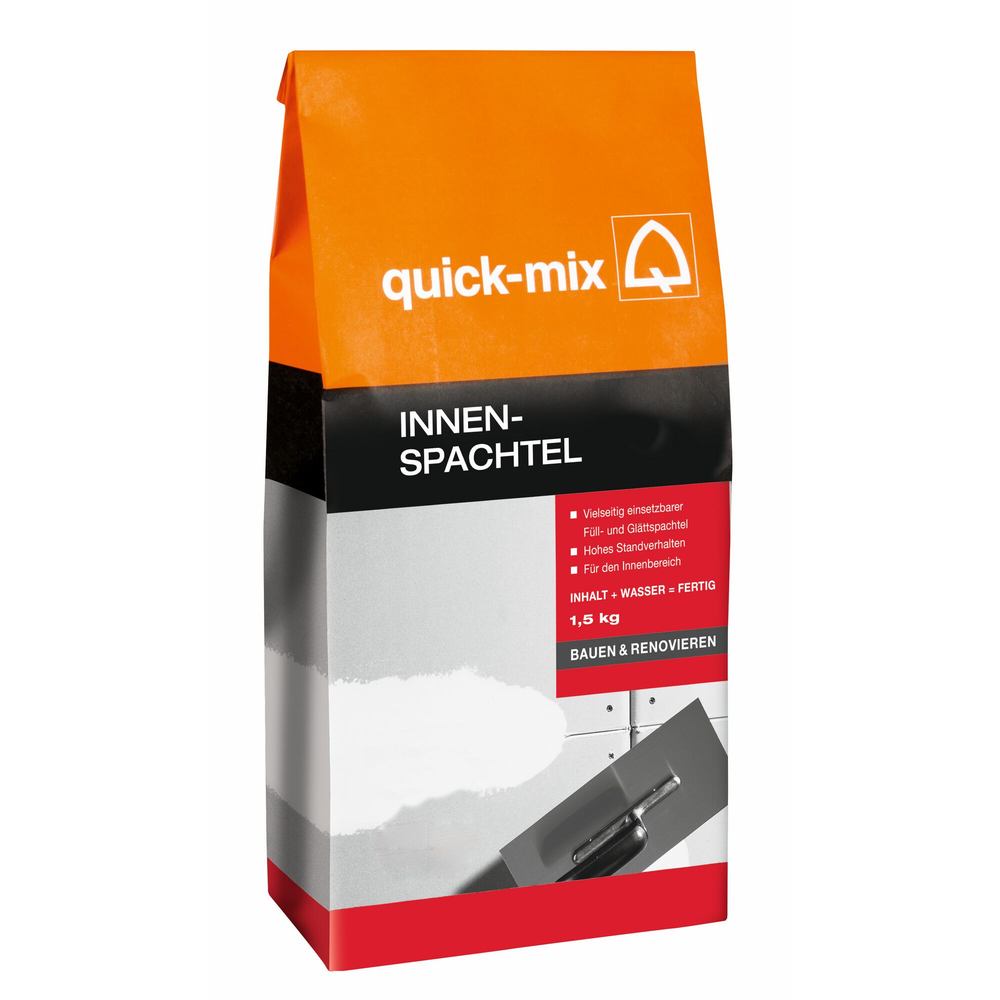 Quick-Mix Innenspachtel 1,5 kg und Spachtel