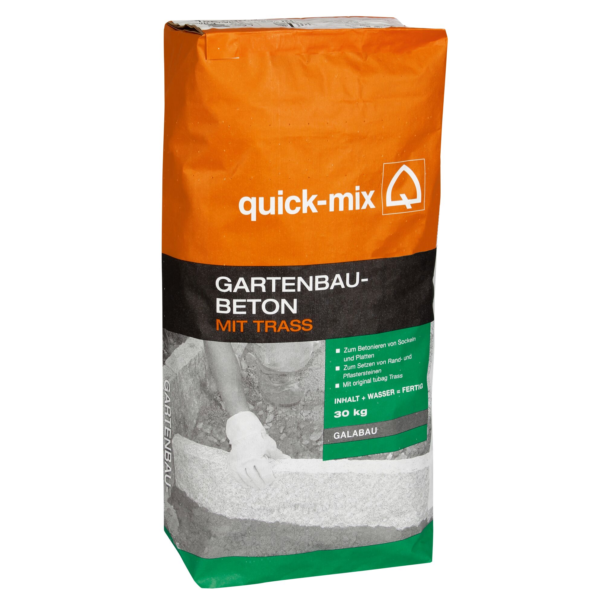 30 kg Sack Gartenbau-Beton mit Trass von quick-mix