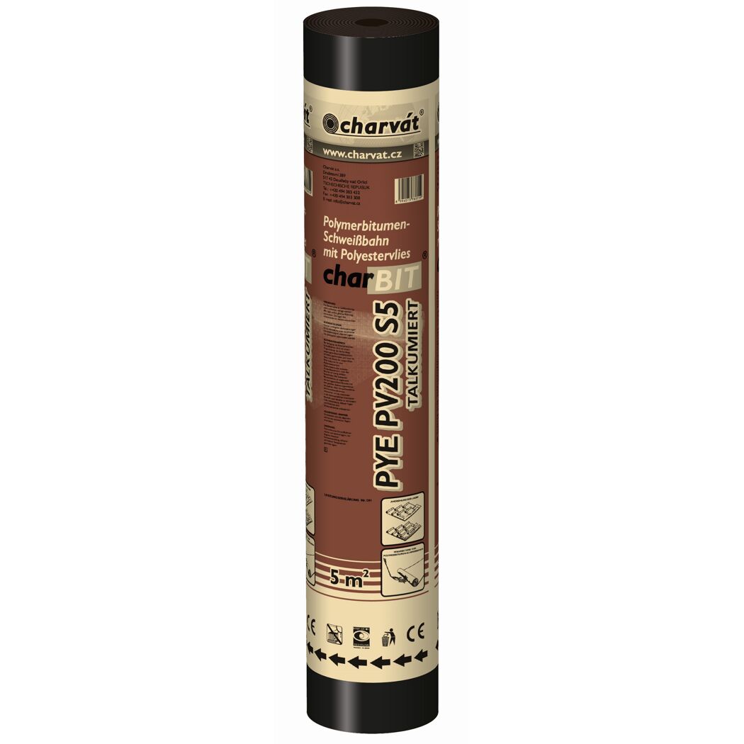 Schwarze Rolle Polymerbitumen-Schweißbahn