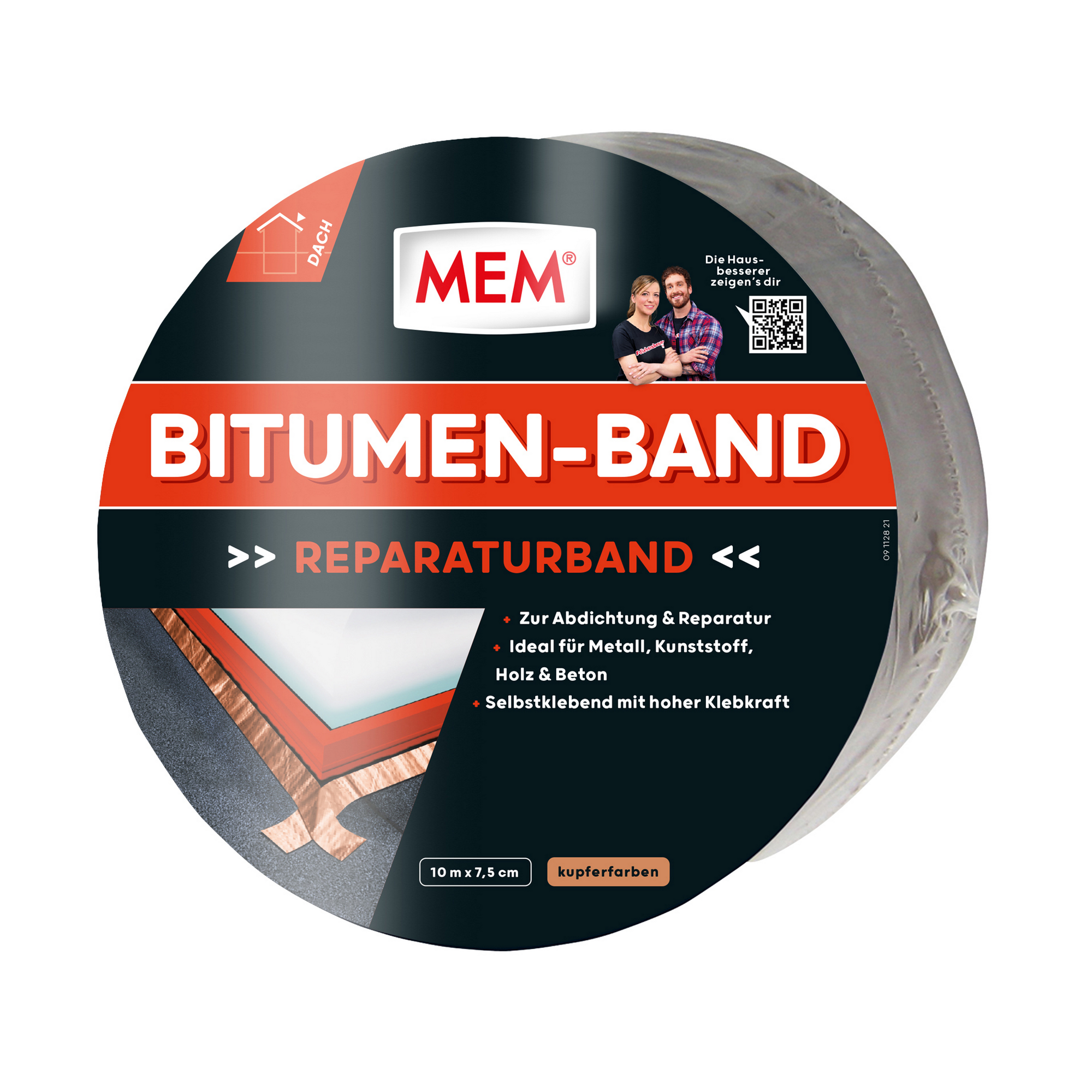 Bitumen-Band kupfer 7,5 cm x 10 m + product picture