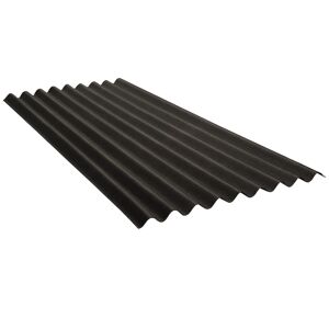 Dach- und Wandplatte 'Base' schwarz 200 x 85,5 x 0,26 cm