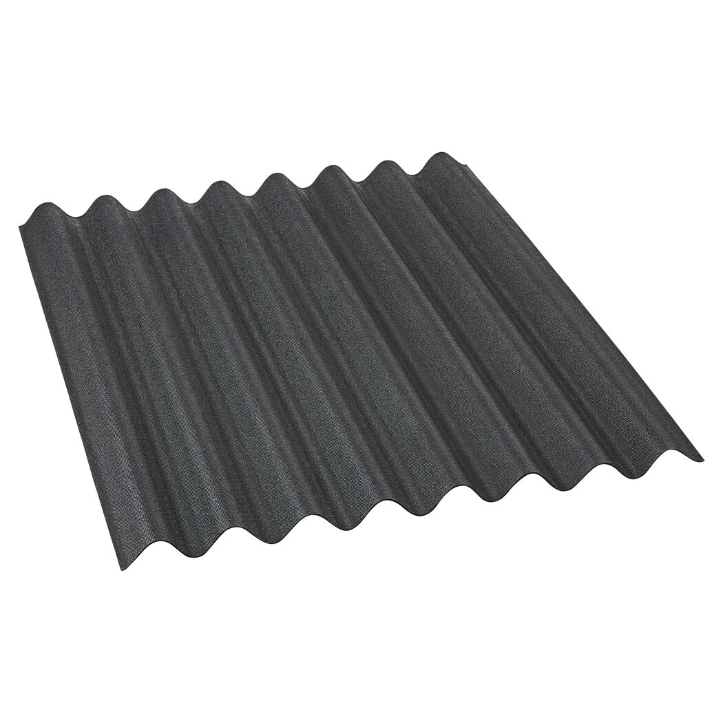 Schwarze Dachplatte Easyline aus Bitumen