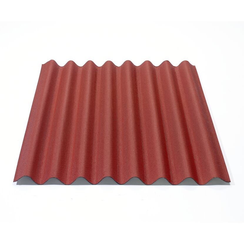 Rote Wellplatte Onduline Easyline