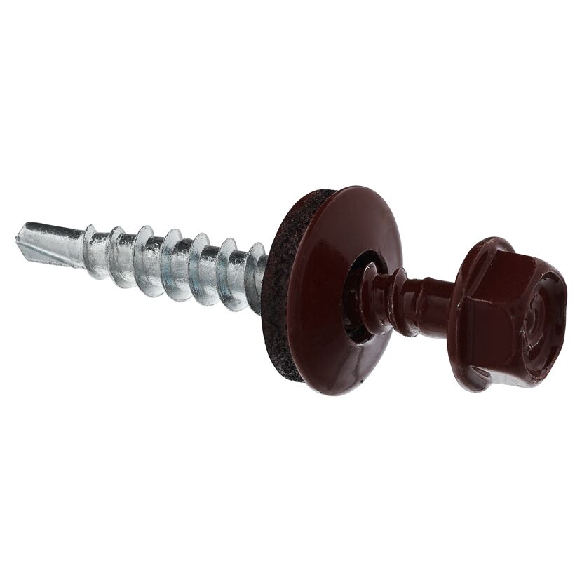 Braune Schraube mit Dichtscheibe