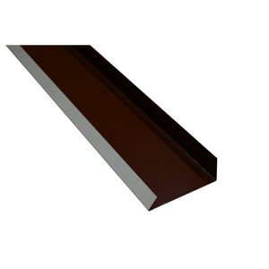 Kantenwinkel-Schürze mahagonifarben verzinkt 200 x 15,6 x 0,04 cm