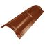Geriffelter Dachfirst in terracotta