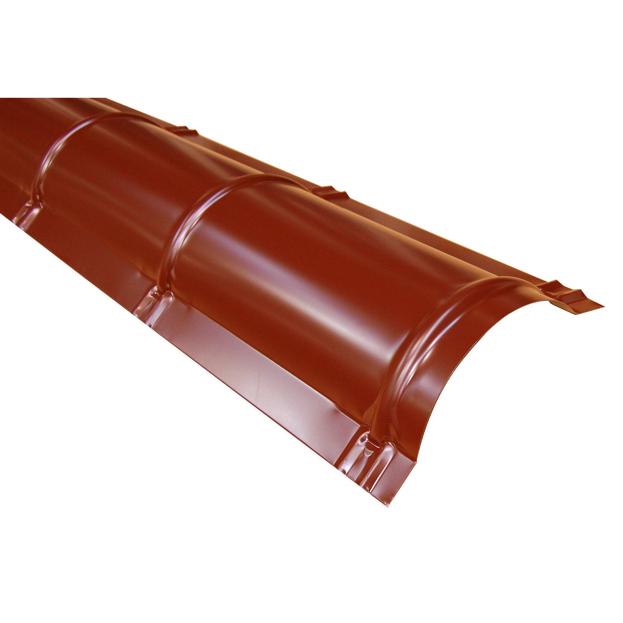 Geriffelter Dachfirst in terracotta