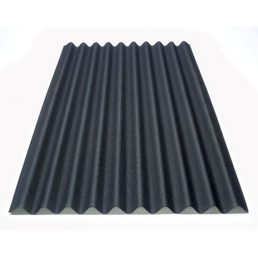 Schwarze gewellte Platte
