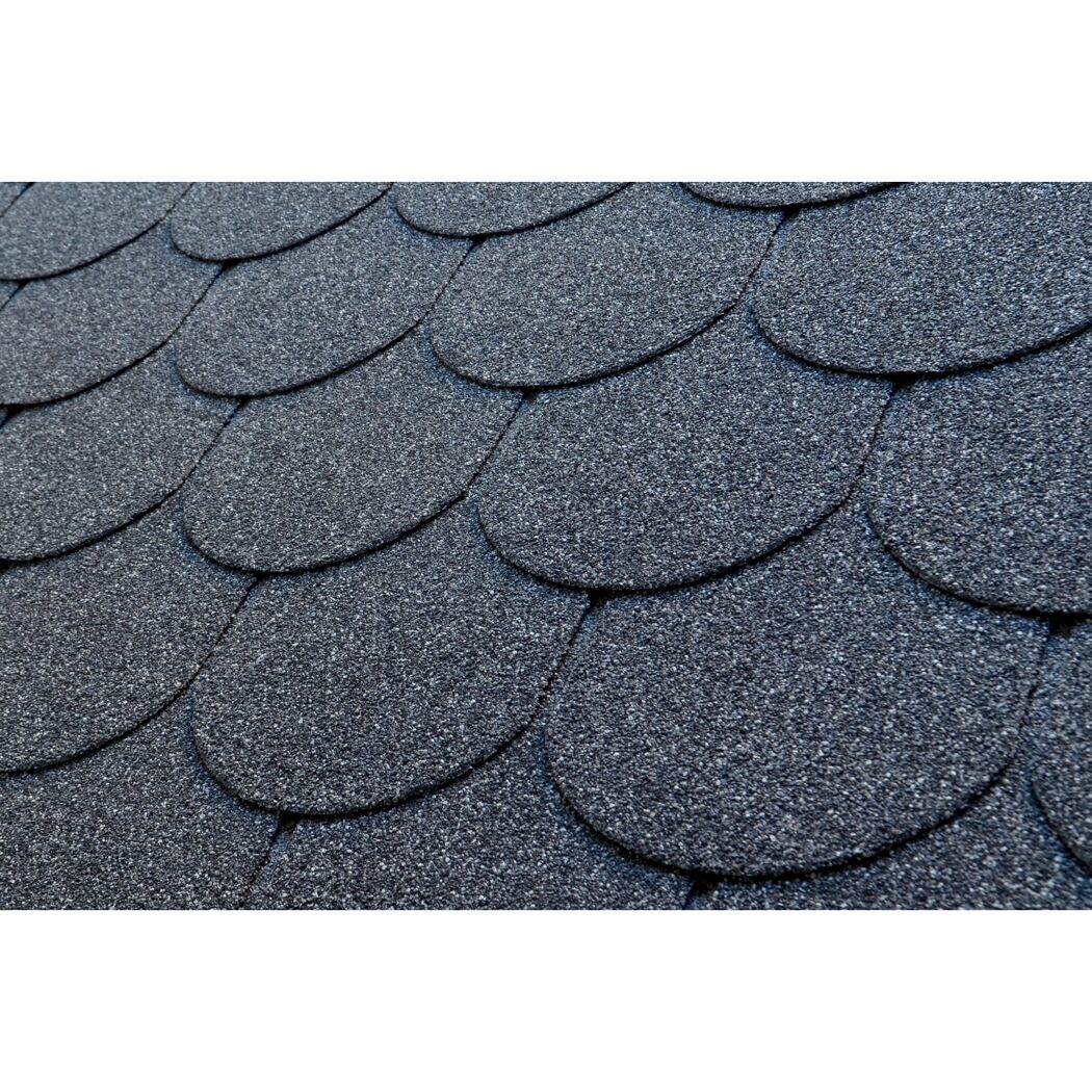 Bitumen-Biberschindel schwarz 2 m²