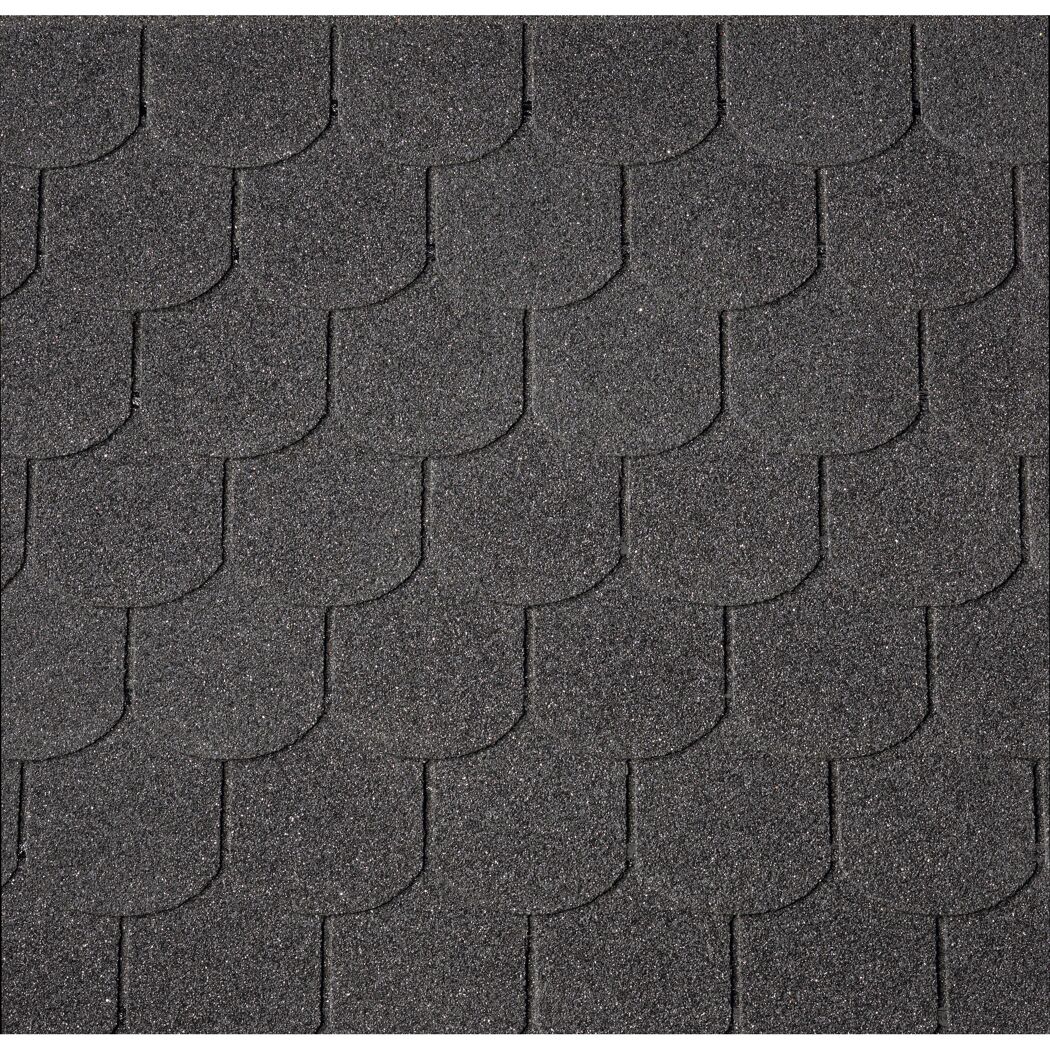 Bitumen-Biberschindel schwarz 2 m²