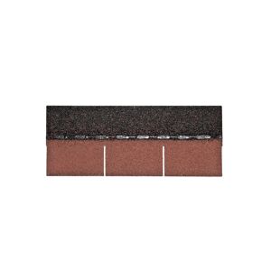 Bitumen-Dachschindeln ziegelrot 33,6 x 100 cm