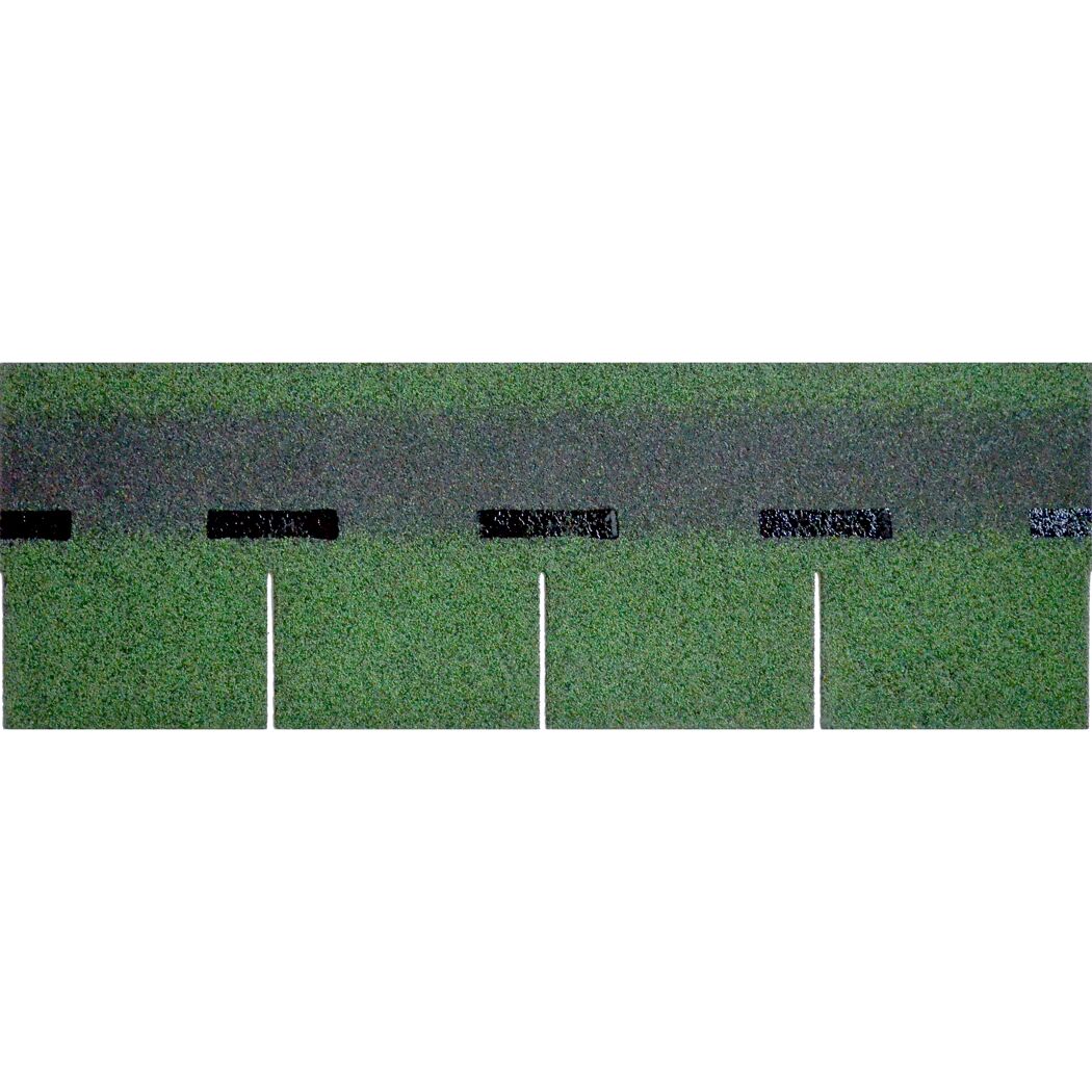 Bitumen-Rechteckschindeln grün 33,3 x 100 cm