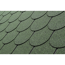 Verkleinertes Bild von Bitumen-Biberschindeln grün 33,3 x 100 cm