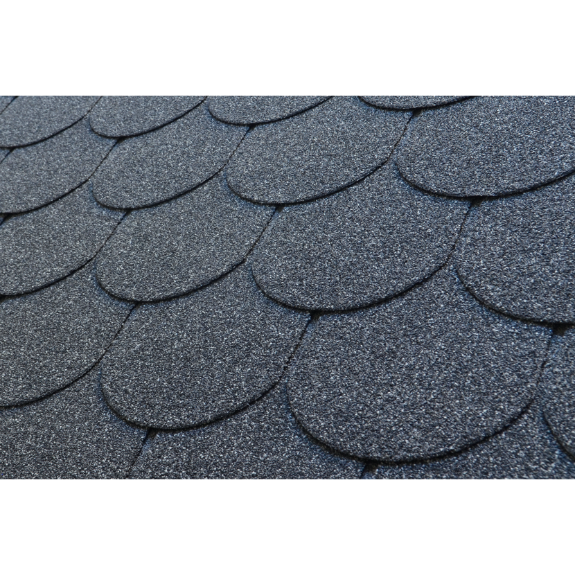 Bitumen-Biberschindeln schwarz 33,3 x 100 cm