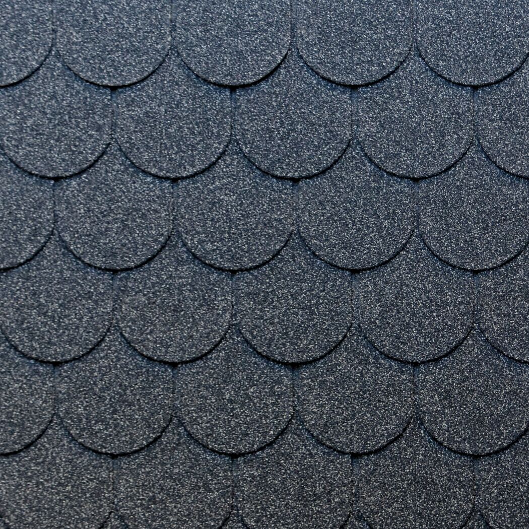 Bitumen-Biberschindeln schwarz 33,3 x 100 cm