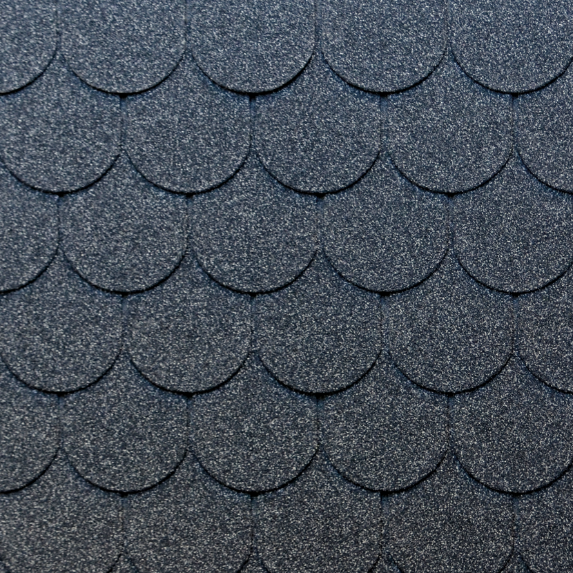 Bitumen-Biberschindeln schwarz 33,3 x 100 cm
