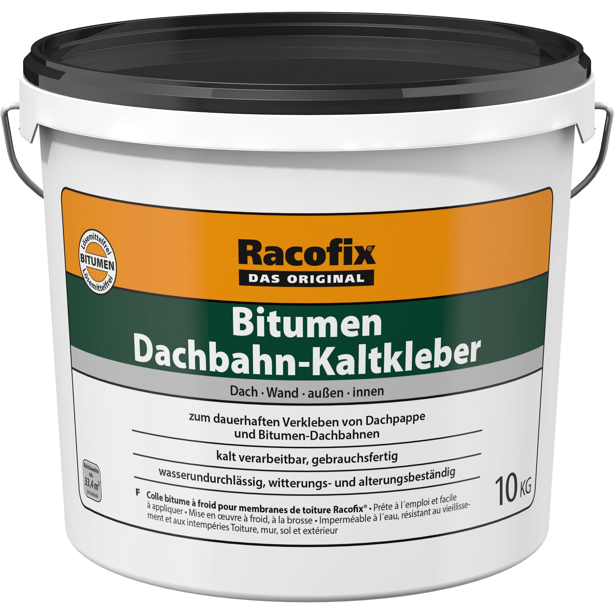 10 kg Eimer Racofix Bitumen Dachbahn-Kaltkleber