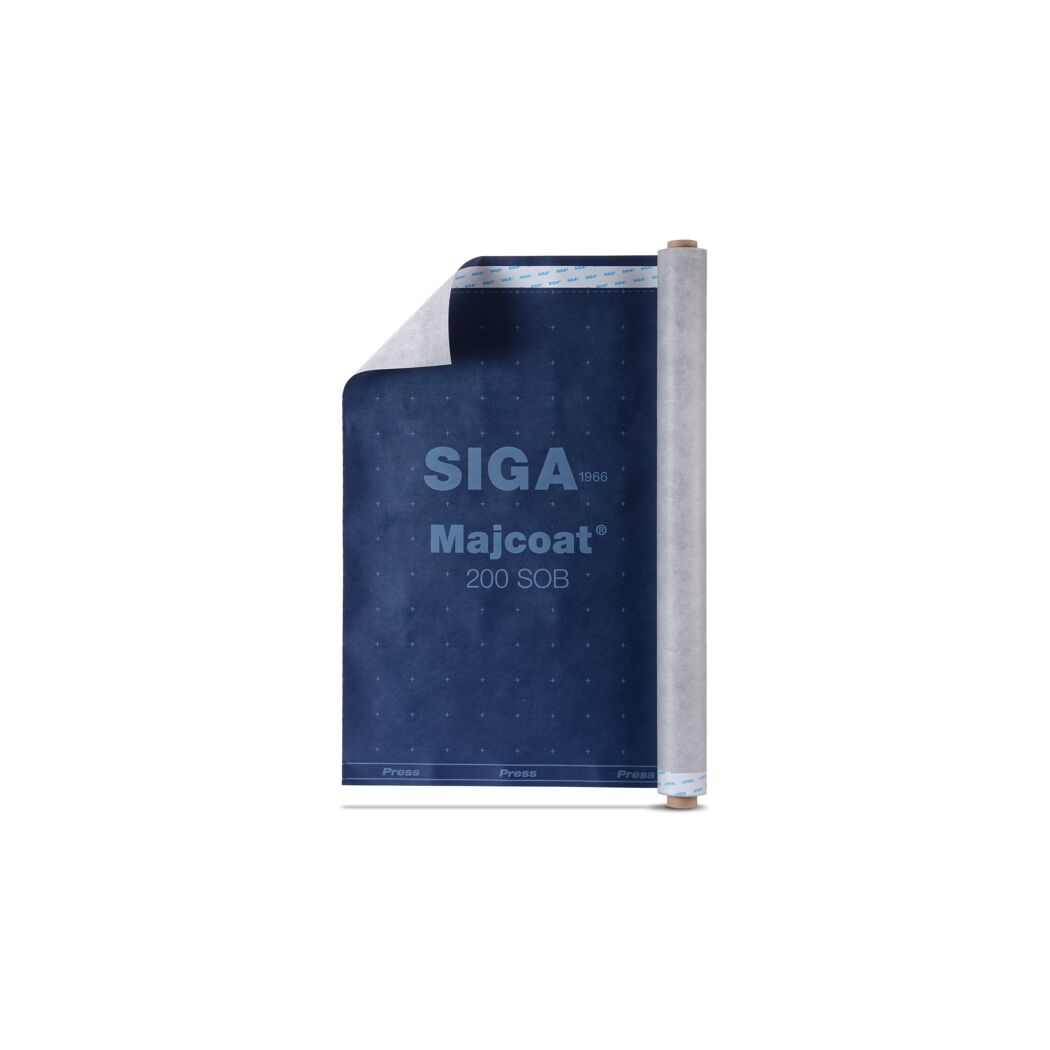 Blaue SIGA Majcoat® Unterdeckbahn aufgerollt