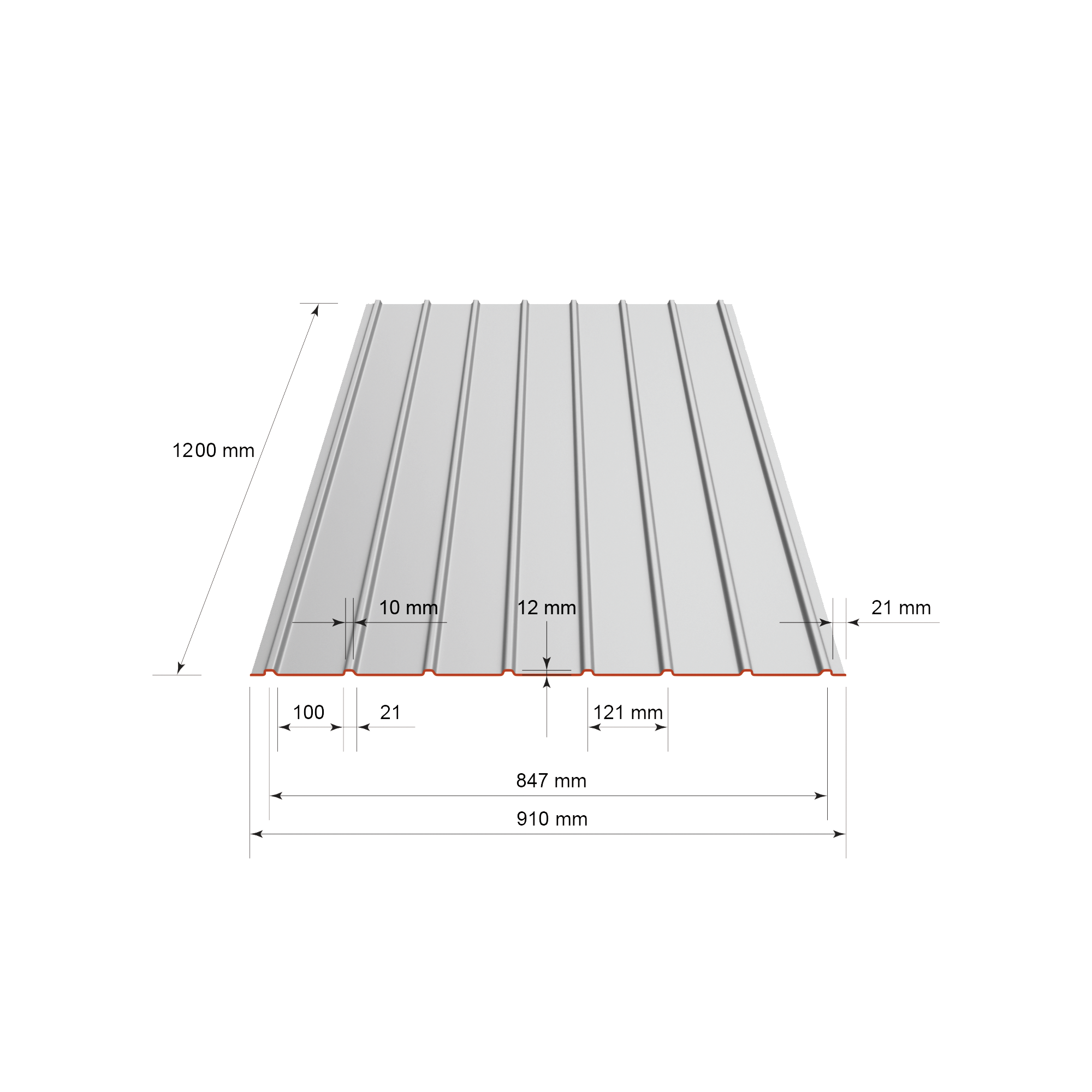 Trapezblech 'H12' anthrazit 120 x 91 x 0,03 cm + product picture