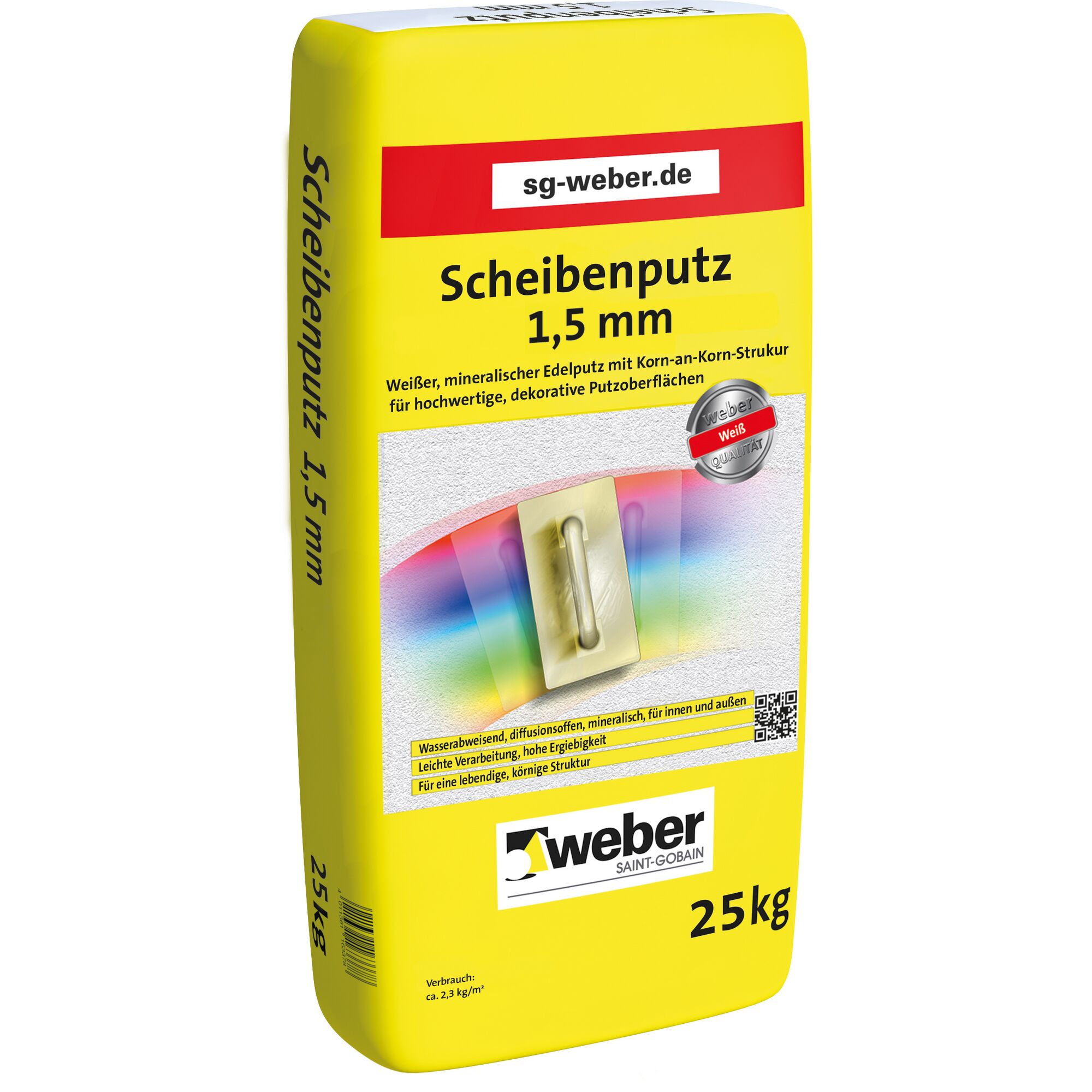 25 kg Sack Weber Scheibenputz 1,5 mm