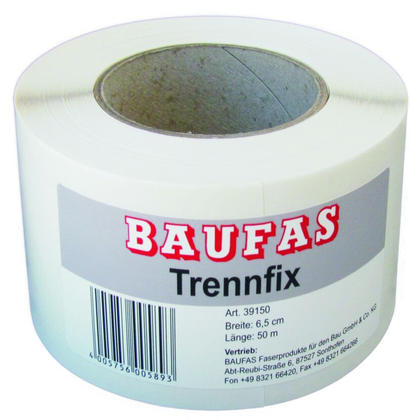 Trennstreifen 'Trennfix' weiß 65 cm x 50 m