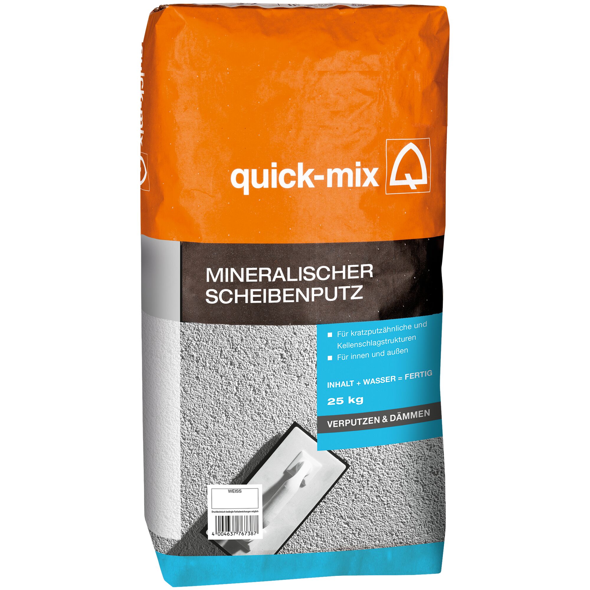 Sack mit quick-mix Mineralischer Scheibenputz