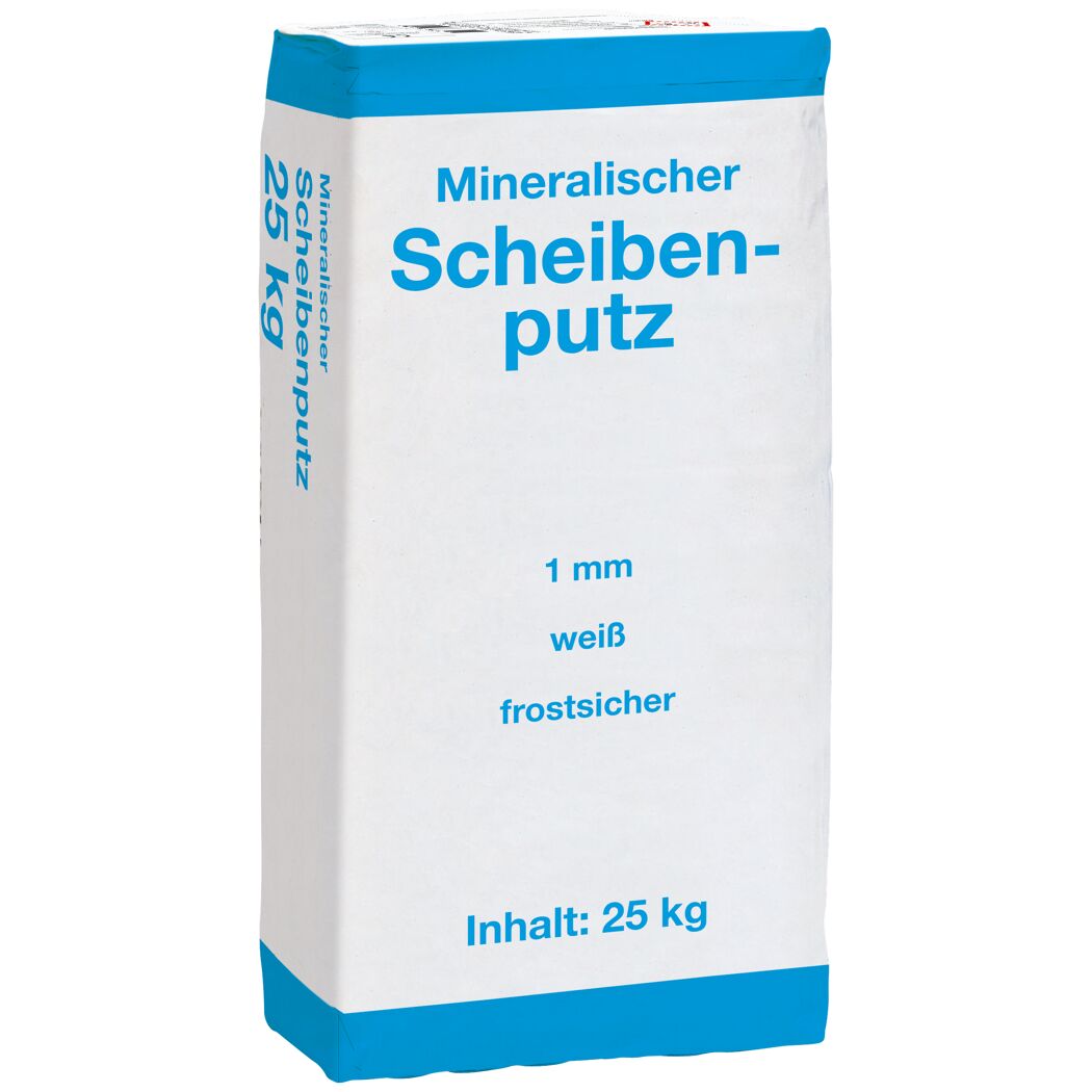 25 kg Sack mineralischer Scheibenputz, 1 mm, weiß, frostsicher