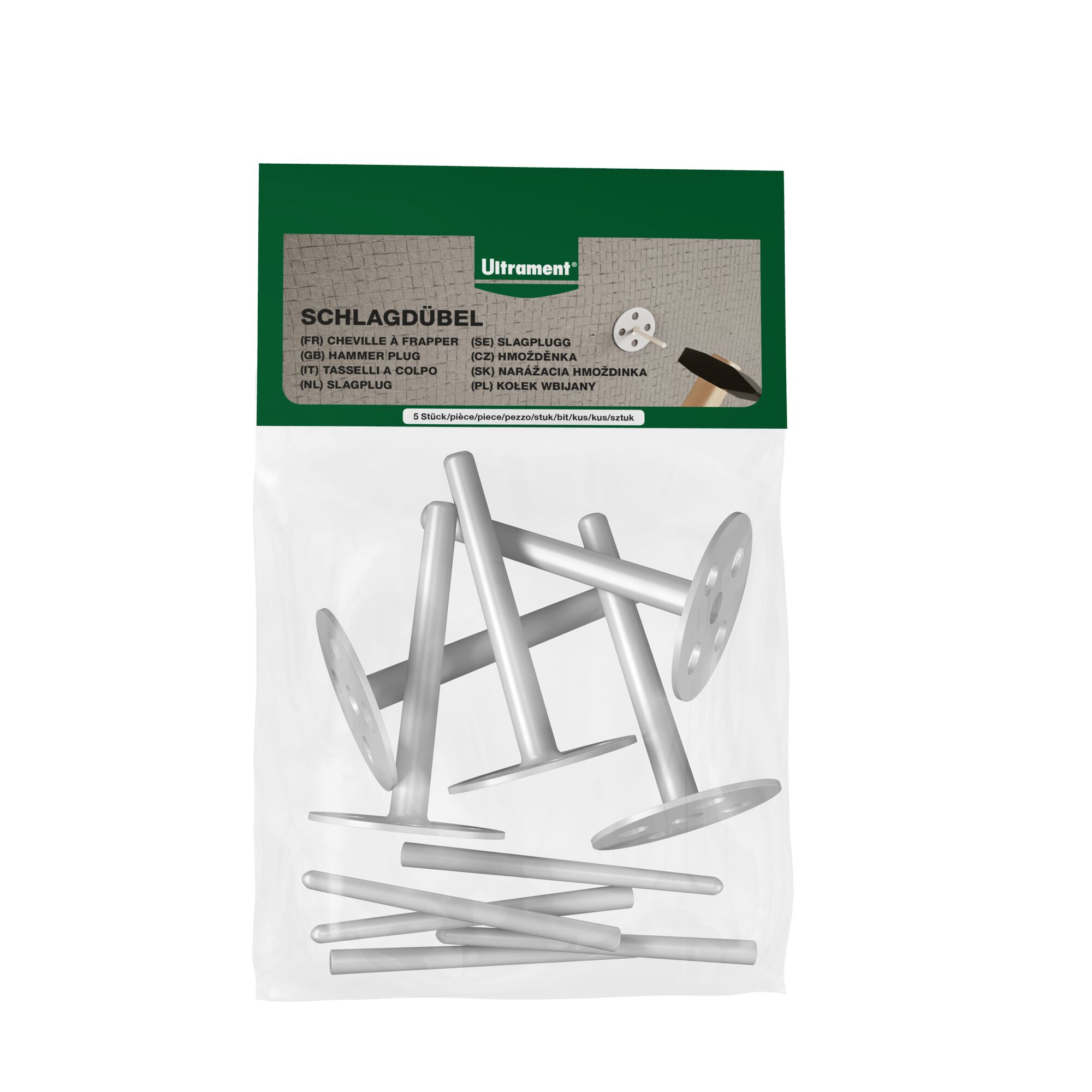 Ultrament Schlagdübel 5 Stück im Beutel