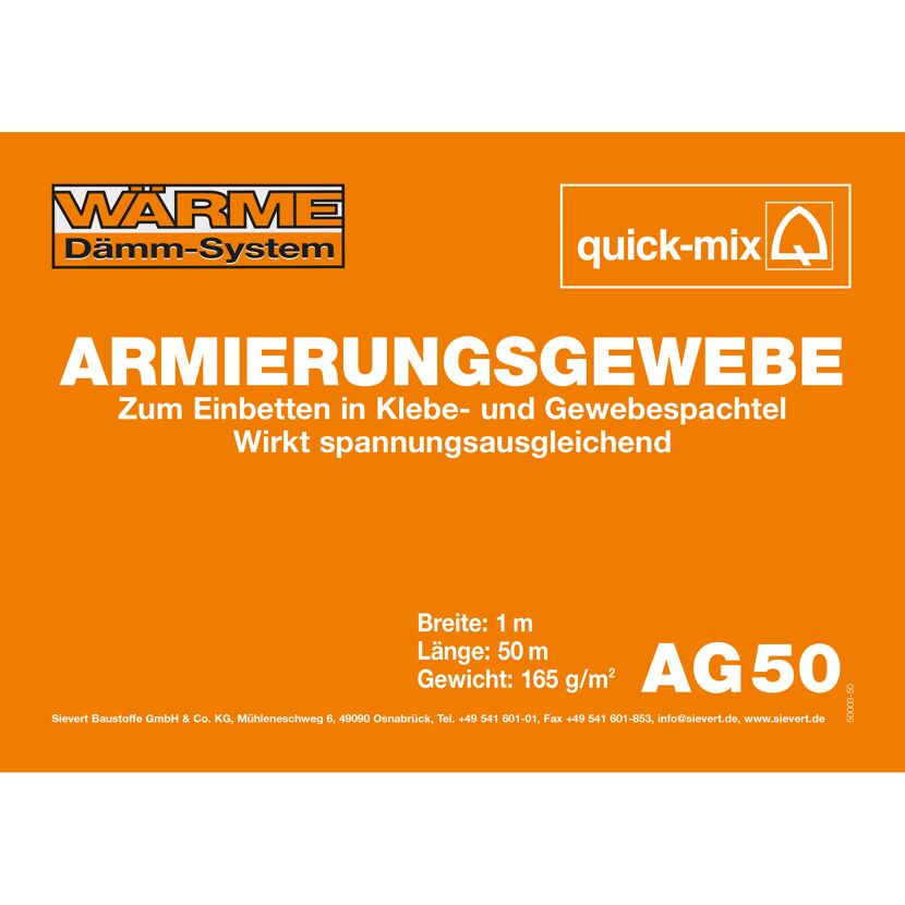 Armierungsgewebe AG 50, 1 m breit, 50 m lang