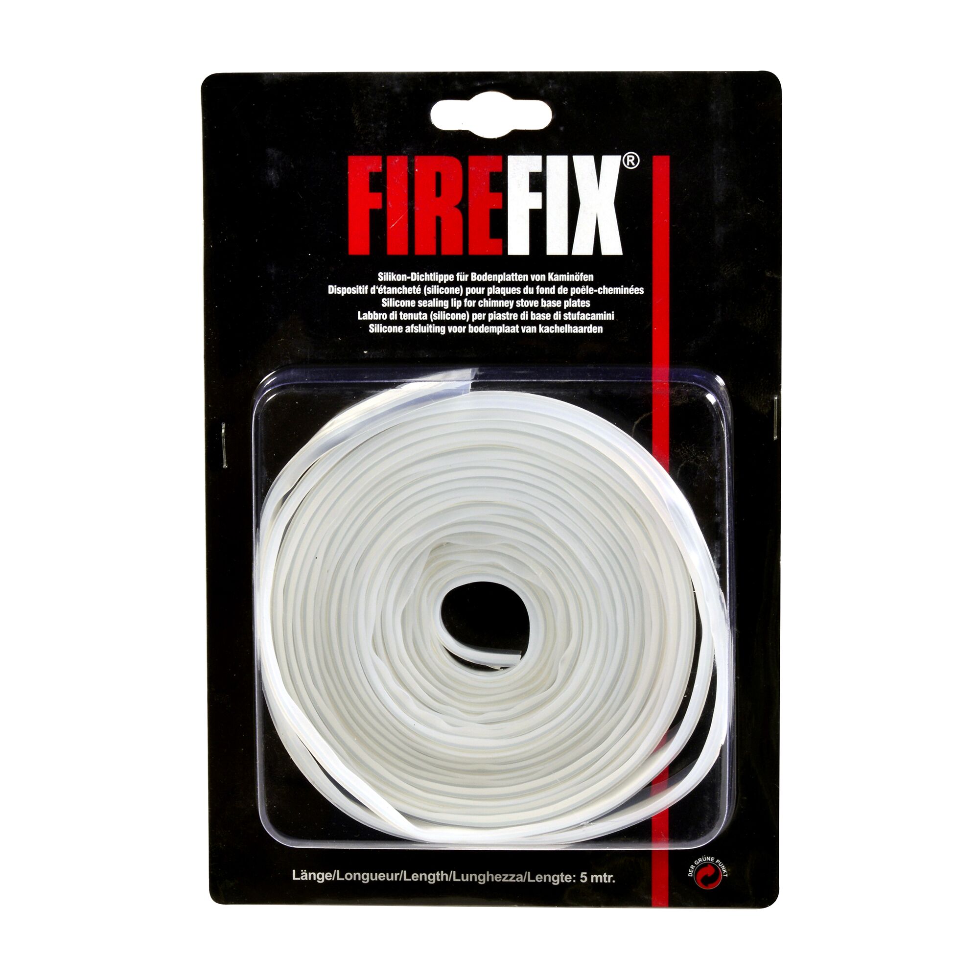 FIREFIX Silikondichtlippe für Bodenplatten von Kaminöfen