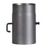 Dunkelgraues Rauchrohr mit Drosselklappe, Durchmesser 150 mm