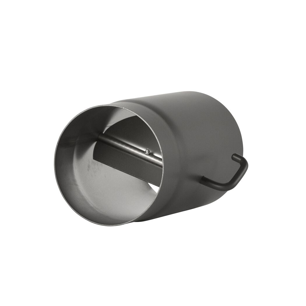 Graue Drosselklappe für Rauchrohr Ø 150 mm