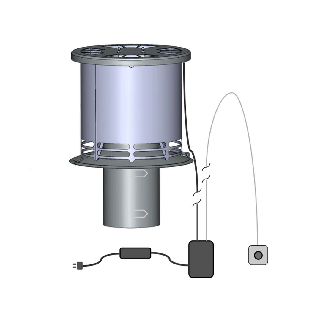 Aduro Draft Optimizer mit Kabel und Stecker