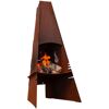 Aduro Gartenkamin mit brennendem Feuer