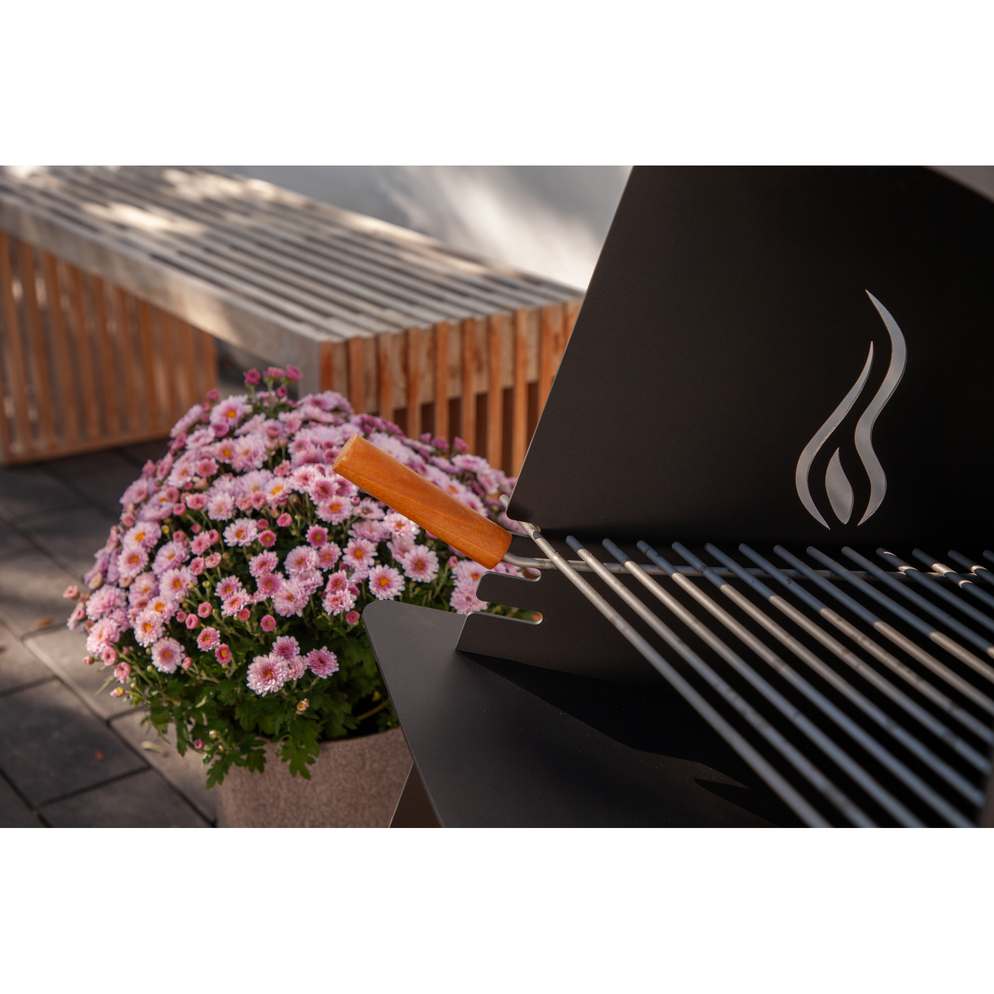 Grillrost für Gartenkamin 61 x 55 cm silber + product picture