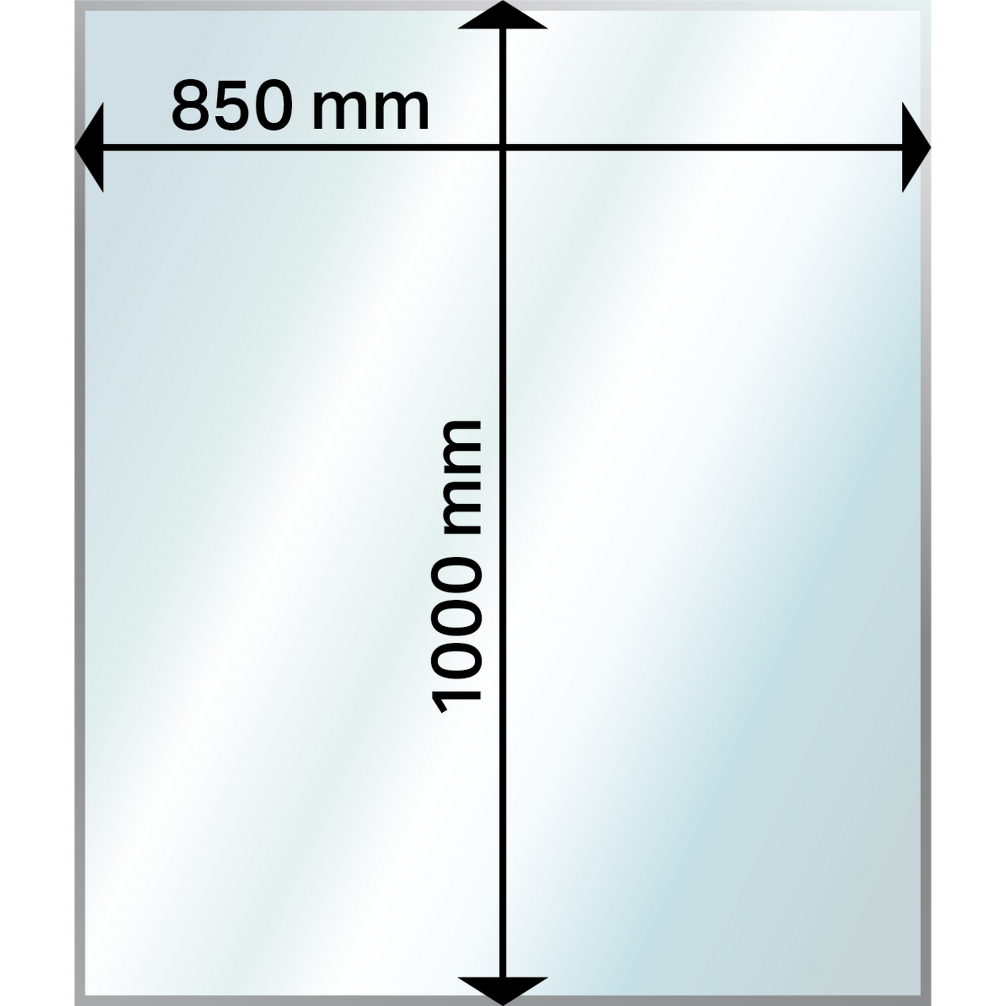 Funkenschutzplatte rechteckig 85 x 100 x 0,6 cm Glas transparent + product picture