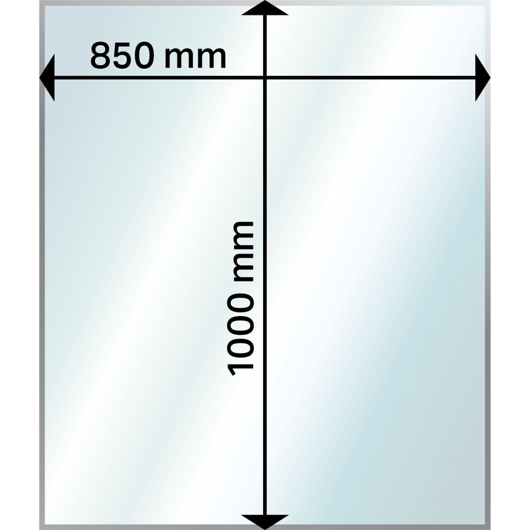 Glasplatte 850 x 1000 mm