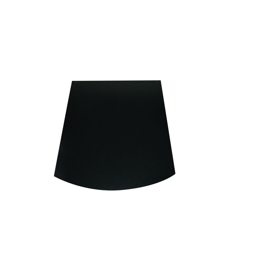 Gebogene schwarze Bodenplatte aus Stahl