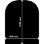 Verkleinertes Bild von Funkenschutzplatte D-Form 85 x 110 x 0,15 cm Stahl schwarz