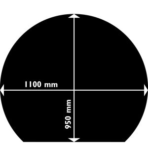 Funkenschutzplatte halbrund 95 x 110 x 0,15 cm Stahl schwarz