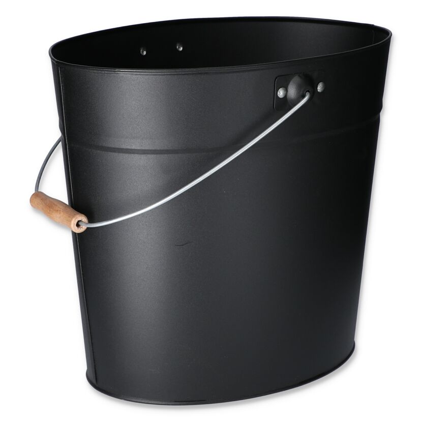 Ascheeimer schwarz verzinkt 24 l