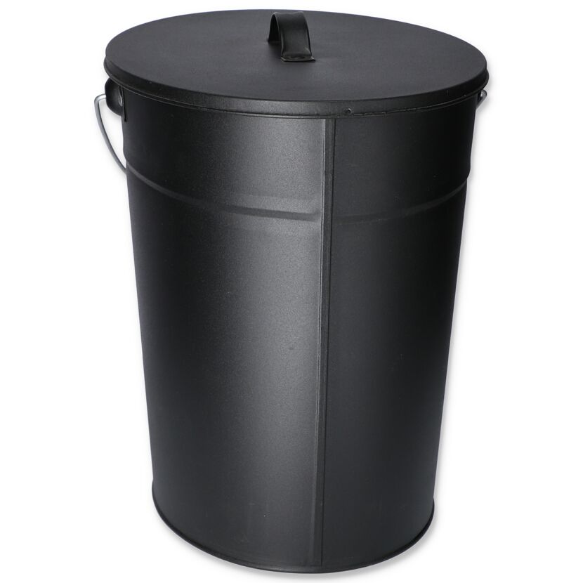 Ascheeimer schwarz verzinkt 24 l
