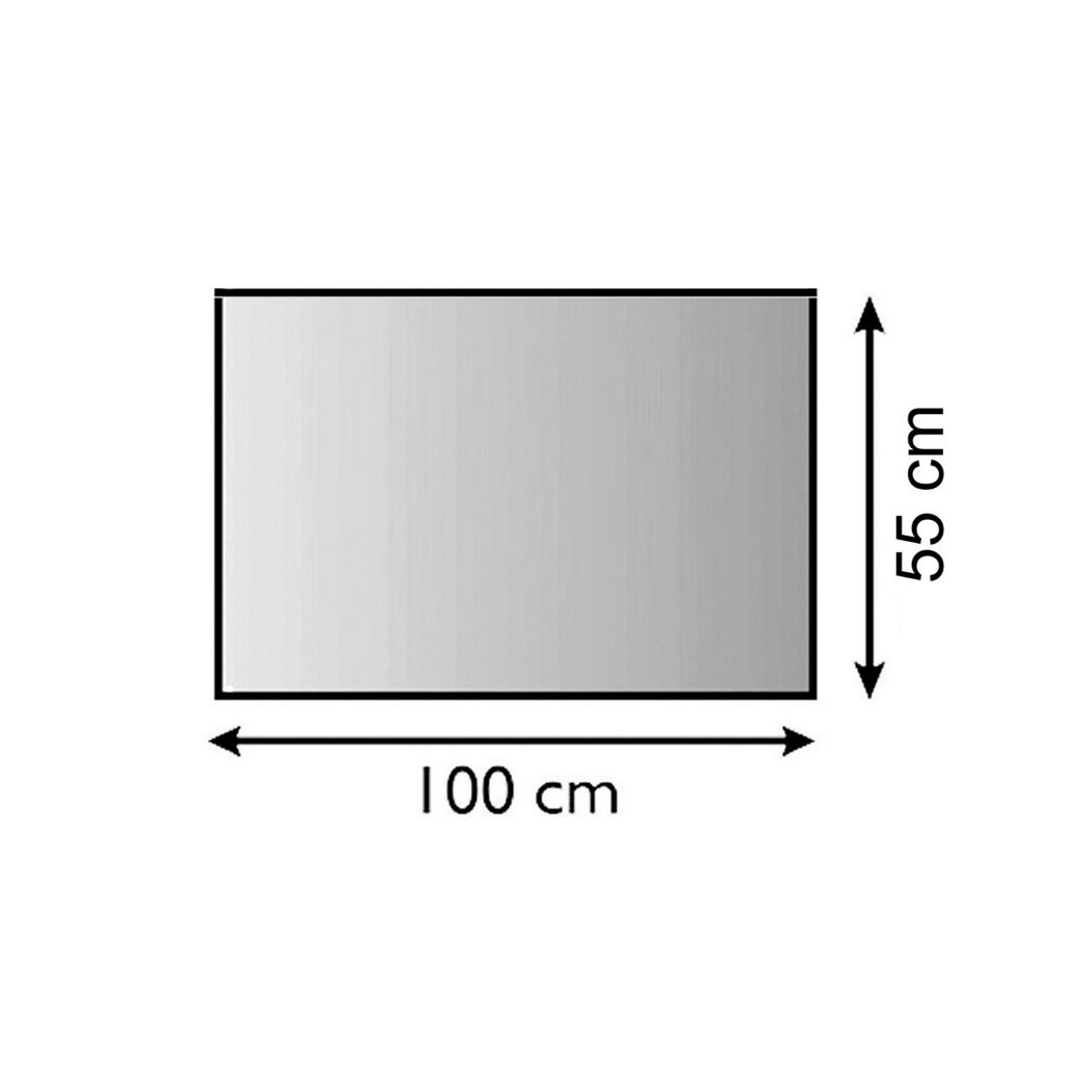Metall-Vorlegeplatte 100 x 55 cm, schwarz, rechteckig