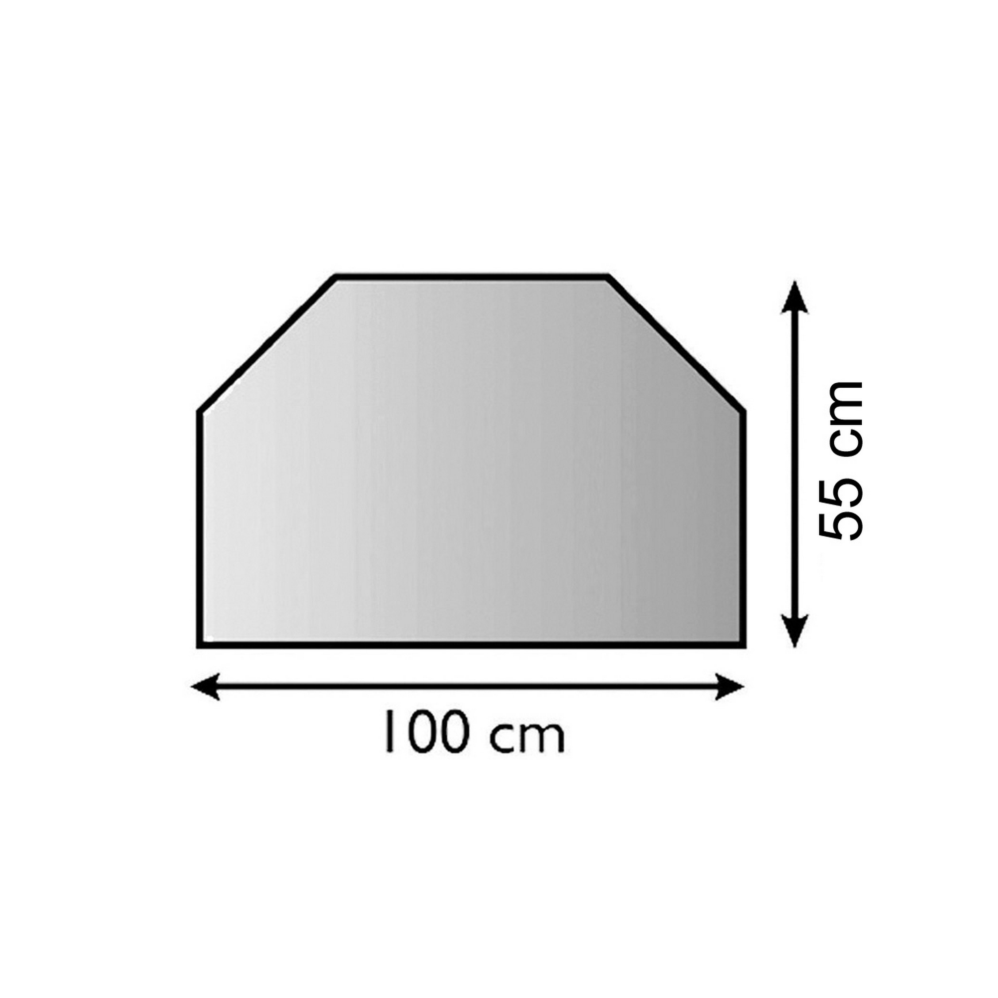 Funkenschutzplatte sechseckig 100 x 55 x 0,15 cm Stahlblech schwarz + product picture