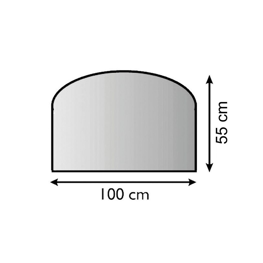Metall-Vorlegeplatte 100 x 55 cm, Segmentbogen