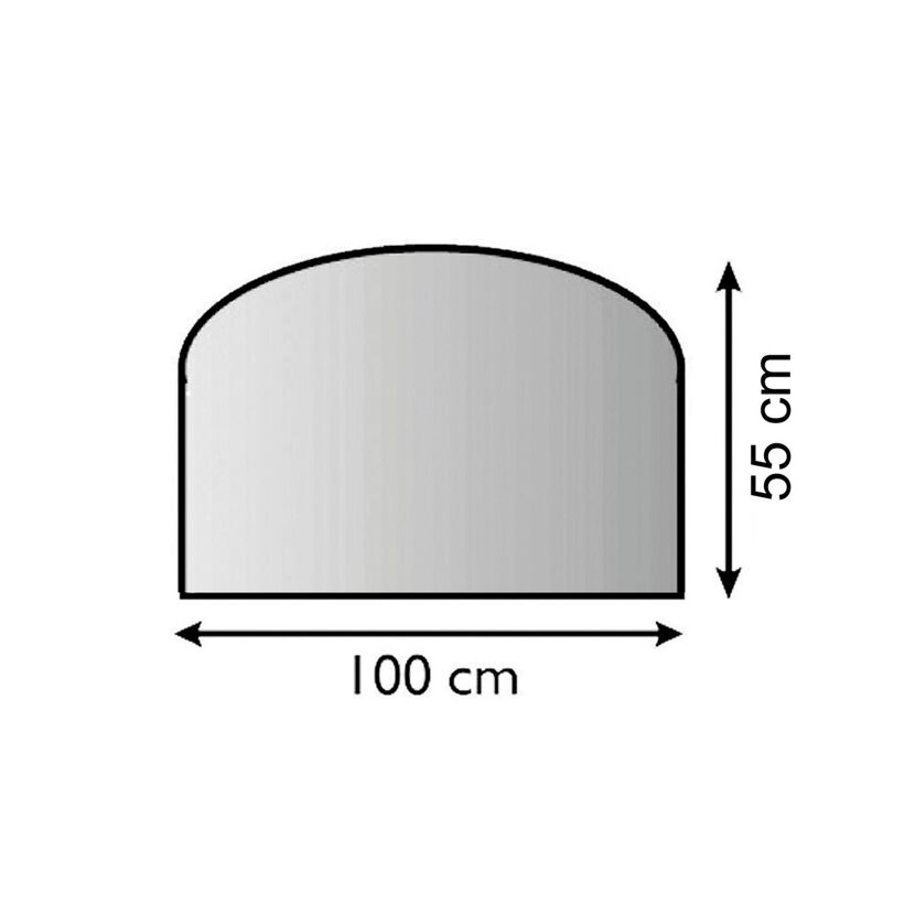 Metall-Vorlegeplatte 100 x 55 cm, Segmentbogen