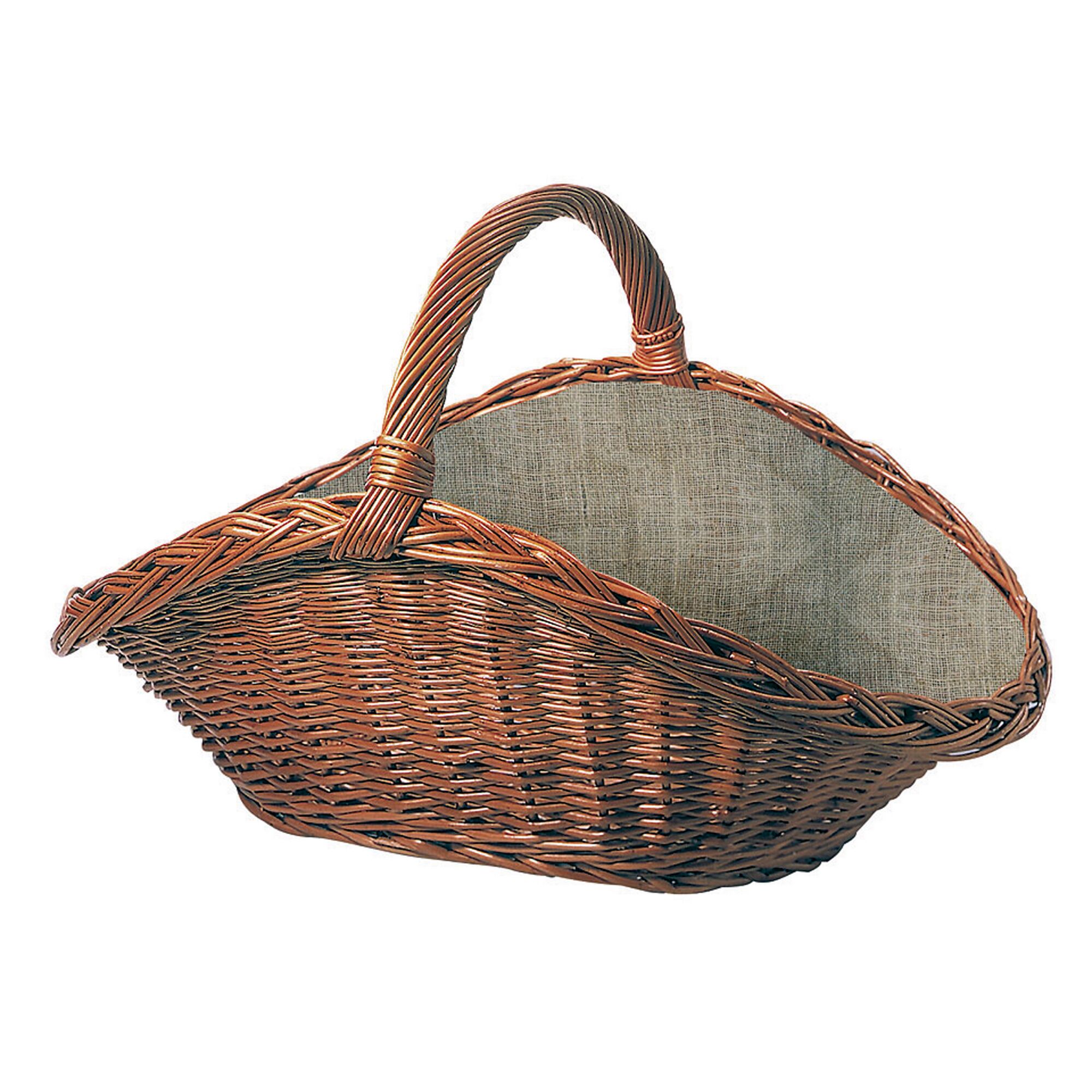 Weidenkorb mit Jute ausgelegt